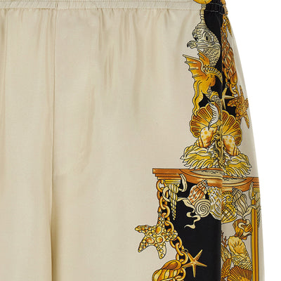 Versace Coral Theatre Print Bermuda Shorts
