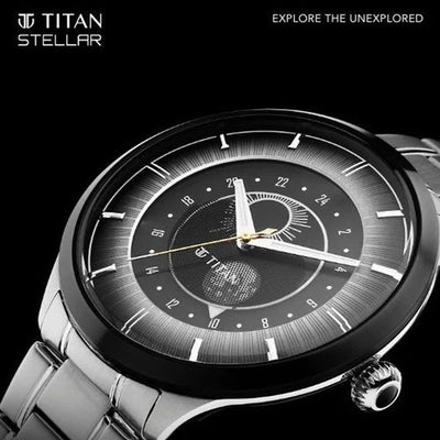 Titan Luna Sun Moon Phase in Frost Grey - Stellar Edition 43mm 10028KM02