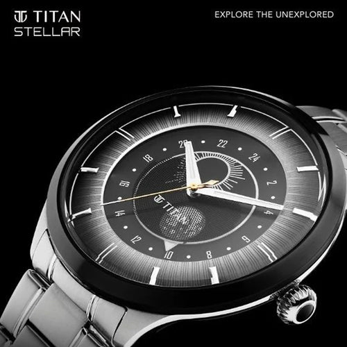 Titan Luna Sun Moon Phase in Frost Grey - Stellar Edition 43mm 10028KM02