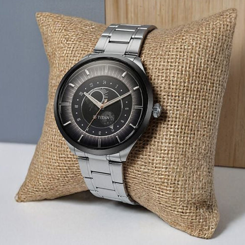 Titan Luna Sun Moon Phase in Frost Grey - Stellar Edition 43mm 10028KM02