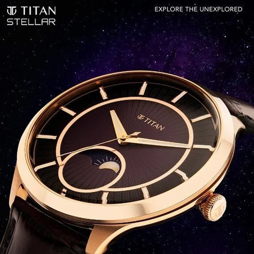 Titan Caelum Sun Moon Sub-Dial in Imperial Purple - Stellar Edition 43mm 10028WL01