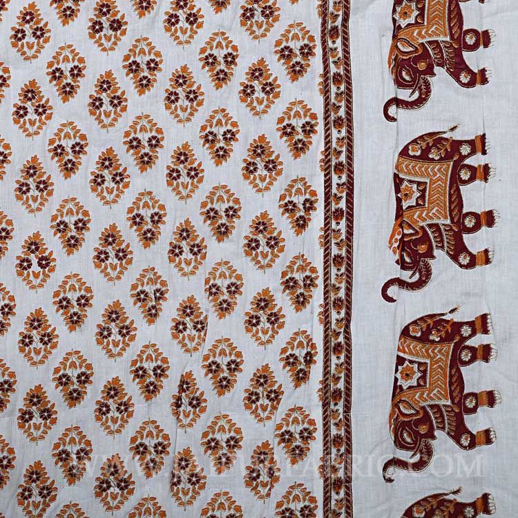 Single Quilt Yellow Elephant Print Super Fine  Golden Print Reversable