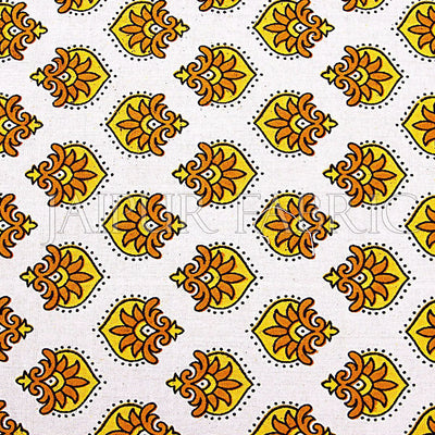Yellow Tropical Print Cotton Double Bed Sheet