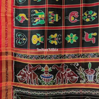 Black Nabakothi With Doli Barat Theme Khandua Silk Saree