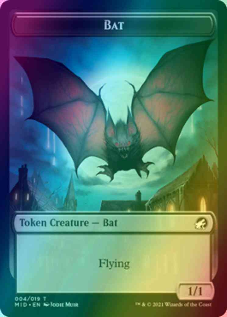Bat Token (04) // Wolf Token (13) [Innistrad: Midnight Hunt: Tokens] [Foil]