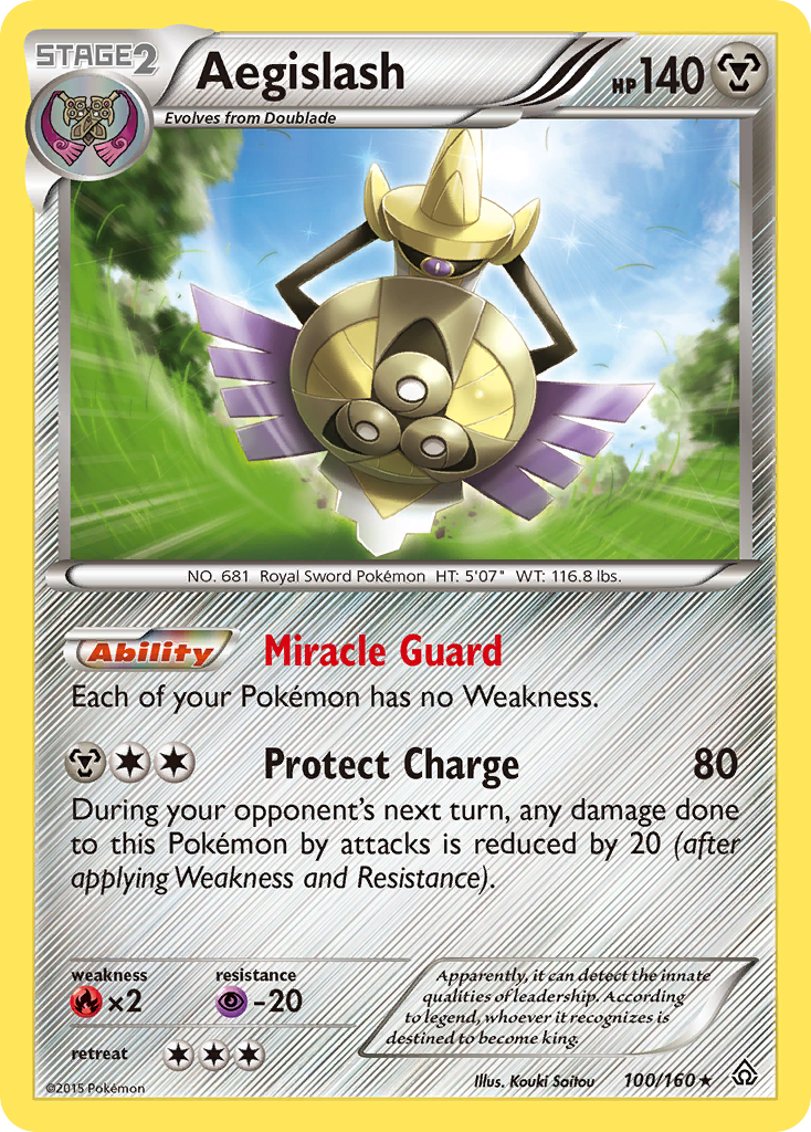 Aegislash - 100/160 - Rare Holo
