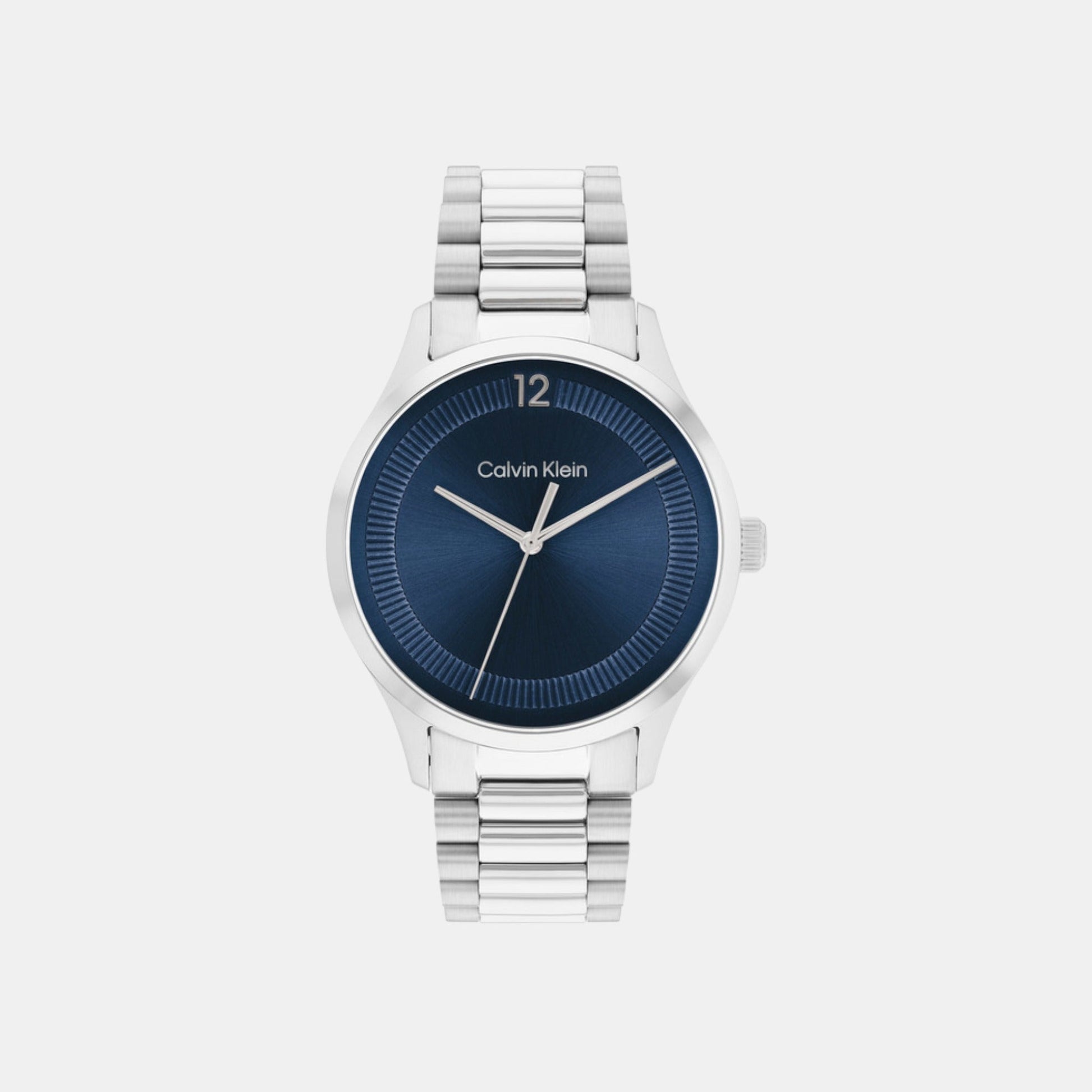 Ck Iconic Unisex Quartz Blue Dial Analog Stainless Steel Watch 25200225