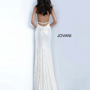 Sequin Fitted Sleeveless Slit Gown by Jovani 1012