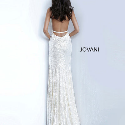 Sequin Fitted Sleeveless Slit Gown by Jovani 1012