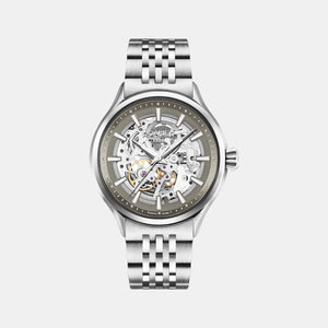 Competence Skeleton Men Automatic Silver Dial Analog Stainless Steel Watch 101663 41 55 10N