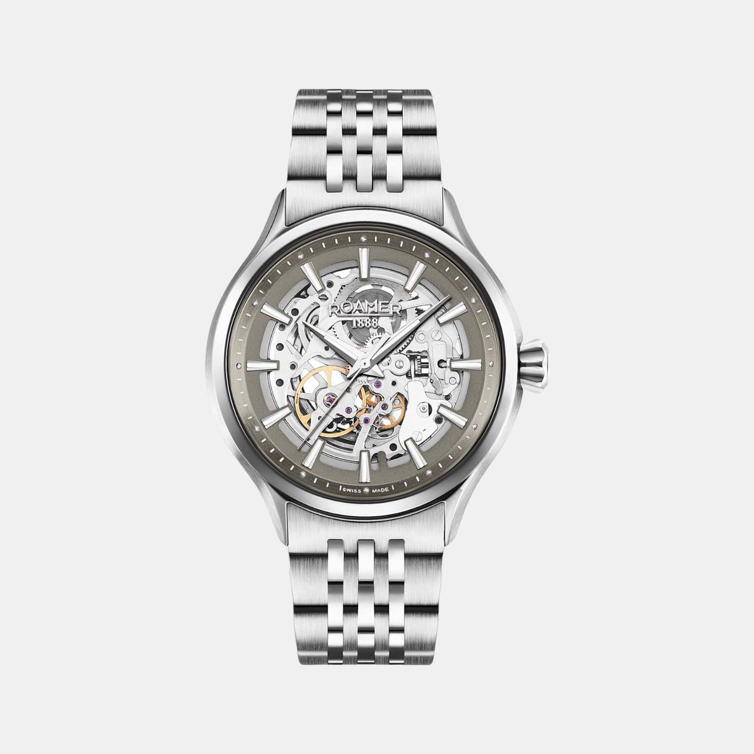 Competence Skeleton Men Automatic Silver Dial Analog Stainless Steel Watch 101663 41 55 10N
