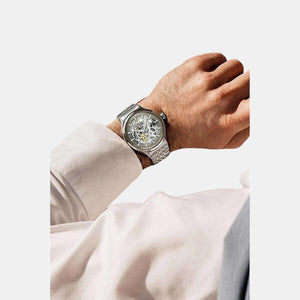 Competence Skeleton Men Automatic Silver Dial Analog Stainless Steel Watch 101663 41 55 10N