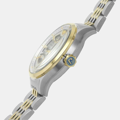 Competence Skeleton Men Automatic White Dial Analog Stainless Steel Watch 101663 47 15 10N
