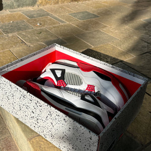 Nike Air Jordan 4 Retro White/Red Black-Tech Grey
