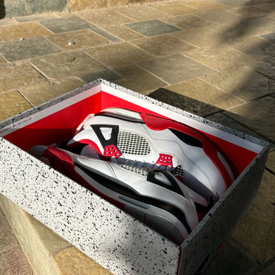 Nike Air Jordan 4 Retro White/Red Black-Tech Grey