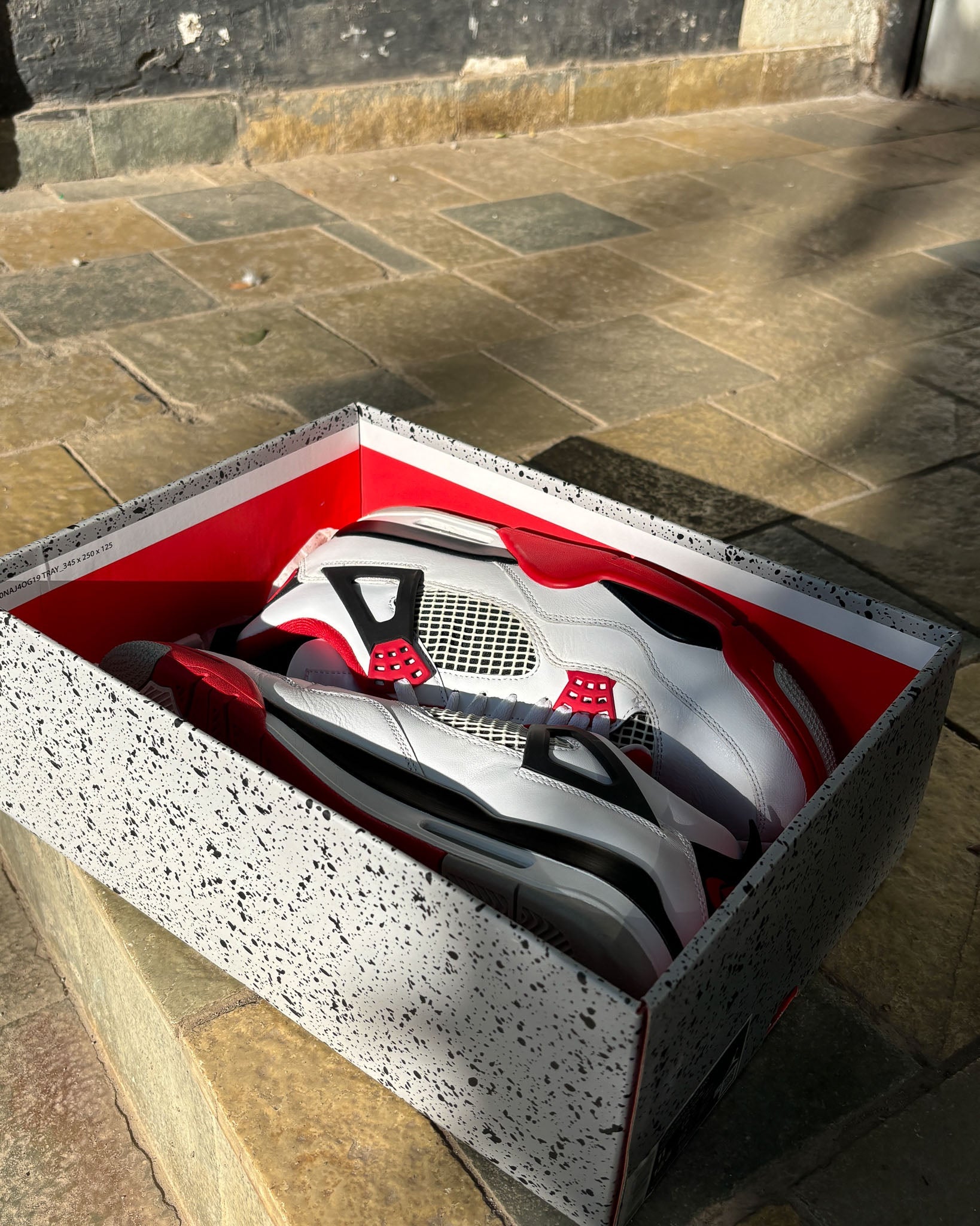 Nike Air Jordan 4 Retro White/Red Black-Tech Grey