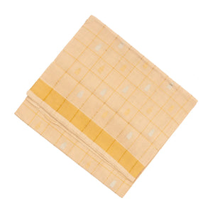 Cream Handloom Venkatagiri Cotton Saree With Checks & Buttas