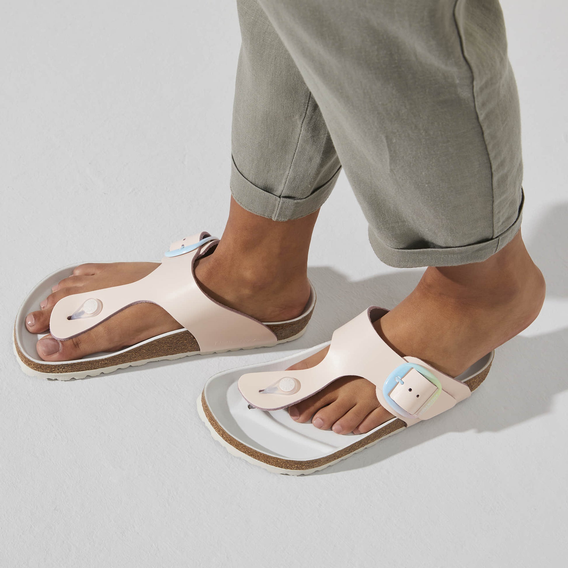 Gizeh Big Buckle Natural Leather