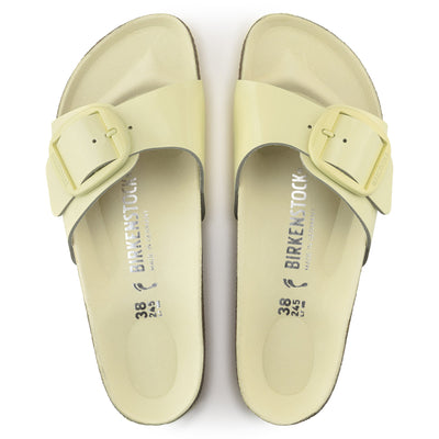 Madrid Big Buckle Natural Leather Patent