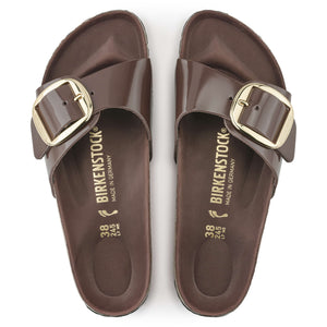 Madrid Big Buckle Natural Leather Patent