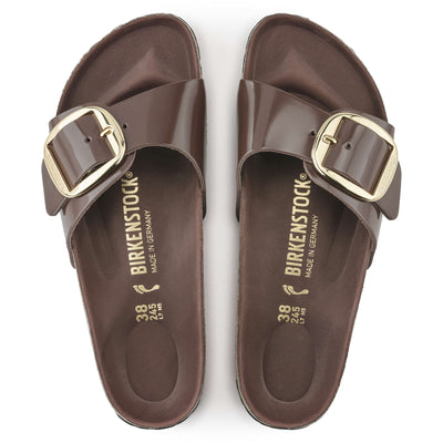 Madrid Big Buckle Natural Leather Patent