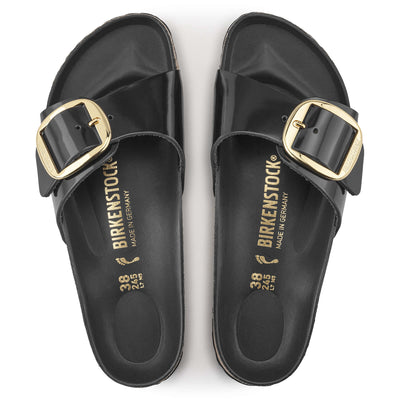 Madrid Big Buckle Natural Leather Patent