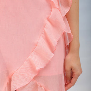 Women's Solid A-Line Asymmetric Dress