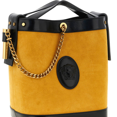 Versace Pivot Small Bucket Bag