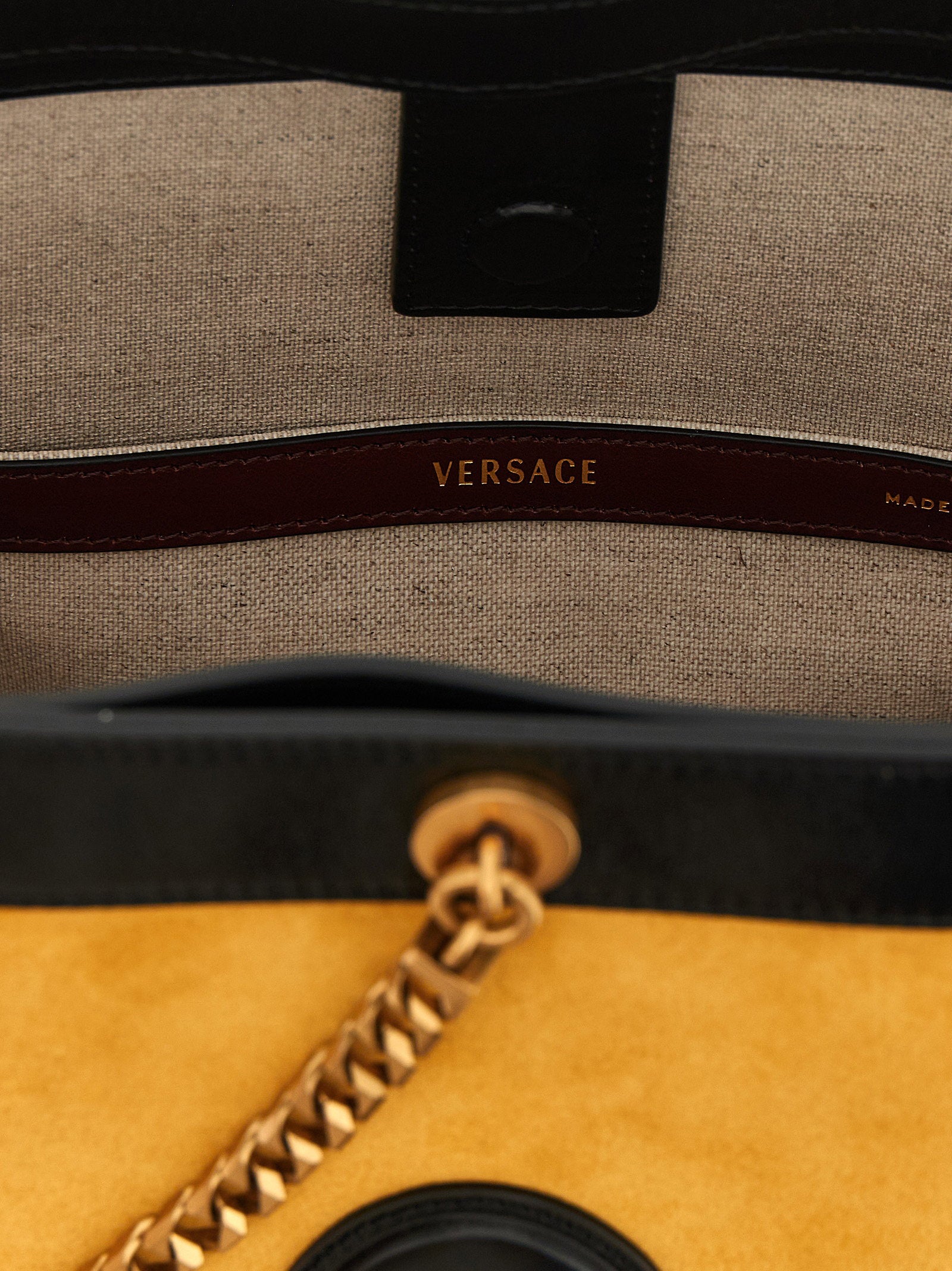 Versace Pivot Small Bucket Bag