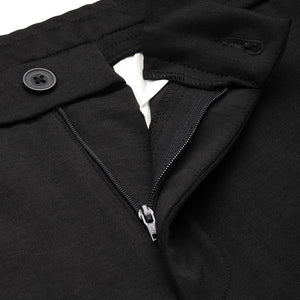 Men's Black Relaxed Fit Solid Chinos