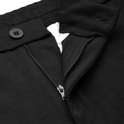 Men's Black Relaxed Fit Solid Chinos