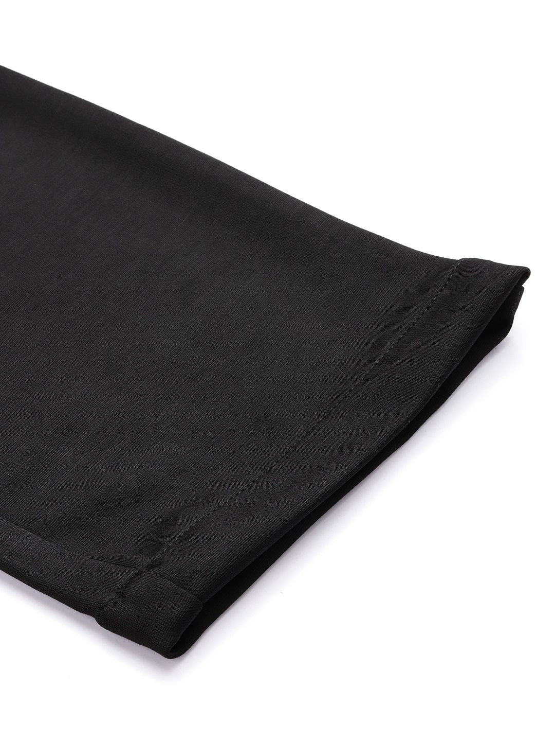 Men's Black Relaxed Fit Solid Chinos
