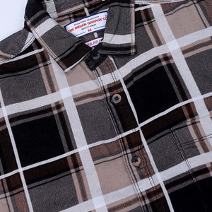 Men's Brown Regular Fit Checked Corduroy Casual Overshirt