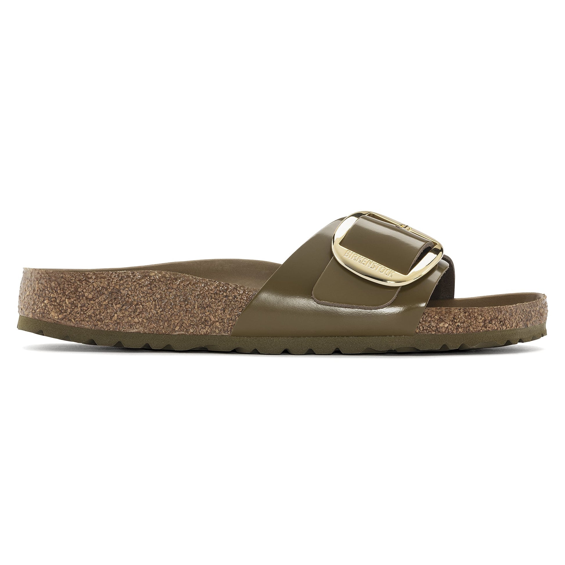 Madrid Big Buckle Natural Leather Patent