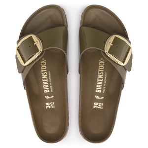 Madrid Big Buckle Natural Leather Patent