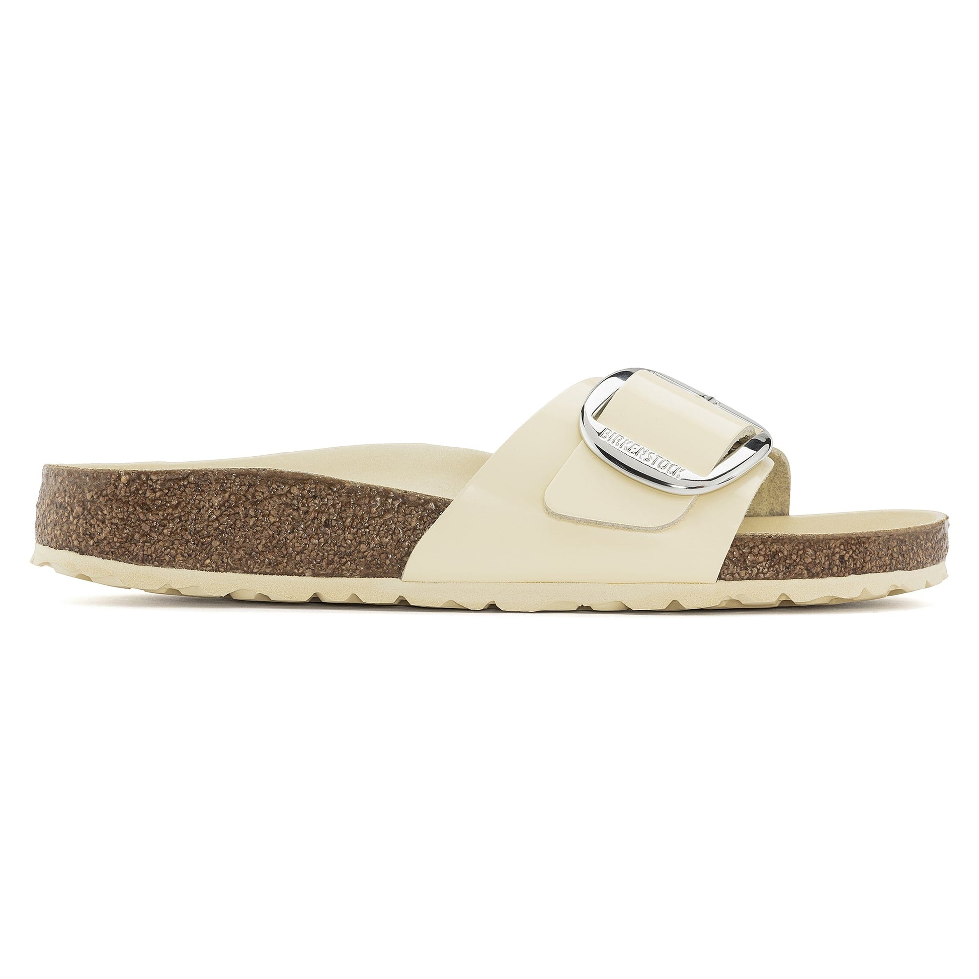 Madrid Big Buckle Natural Leather Patent