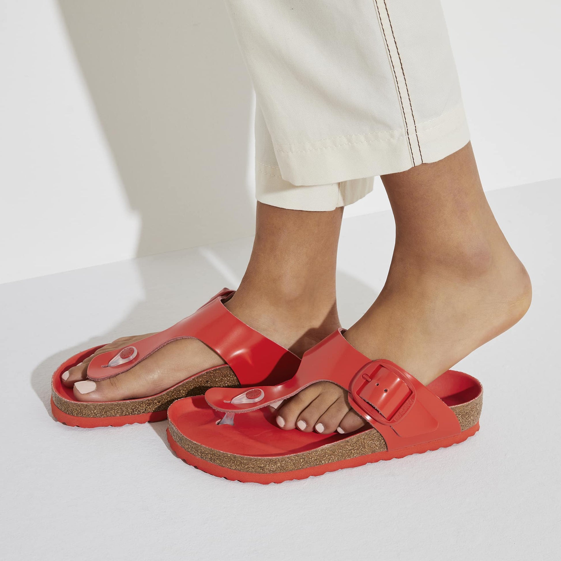 Gizeh Big Buckle Natural Leather Patent