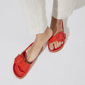 Madrid Big Buckle Natural Leather Patent
