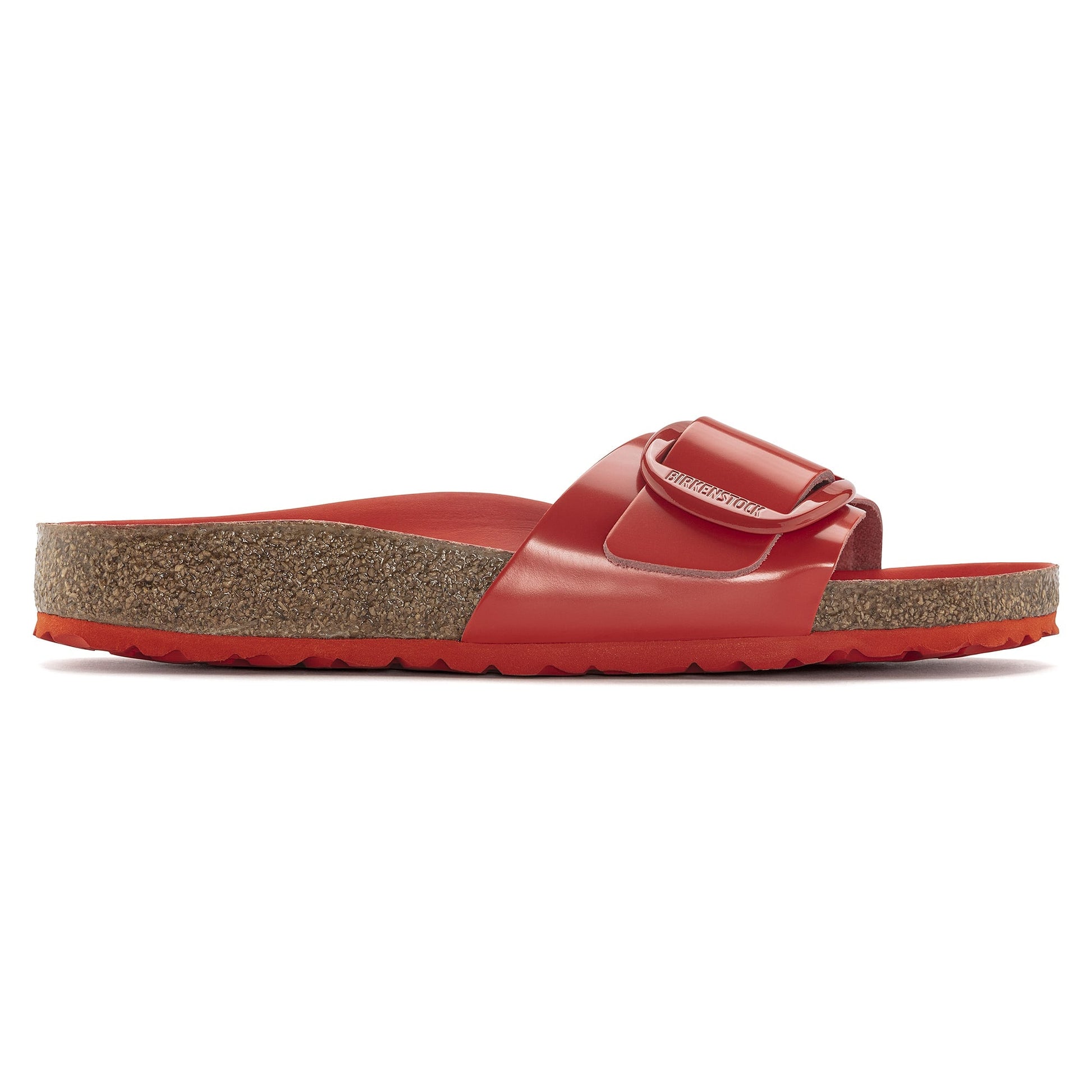 Madrid Big Buckle Natural Leather Patent