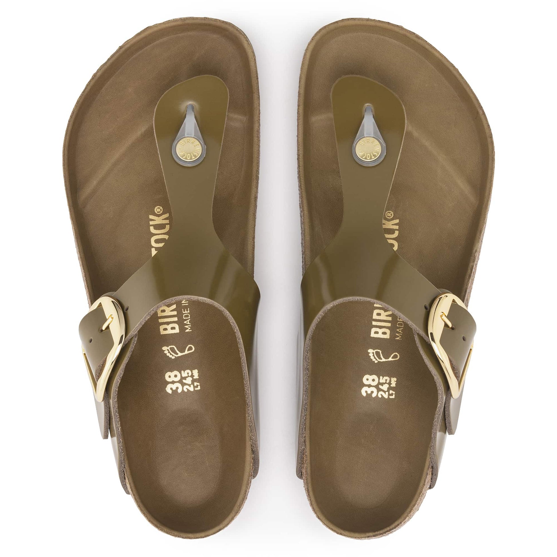 Gizeh Big Buckle Natural Leather Patent