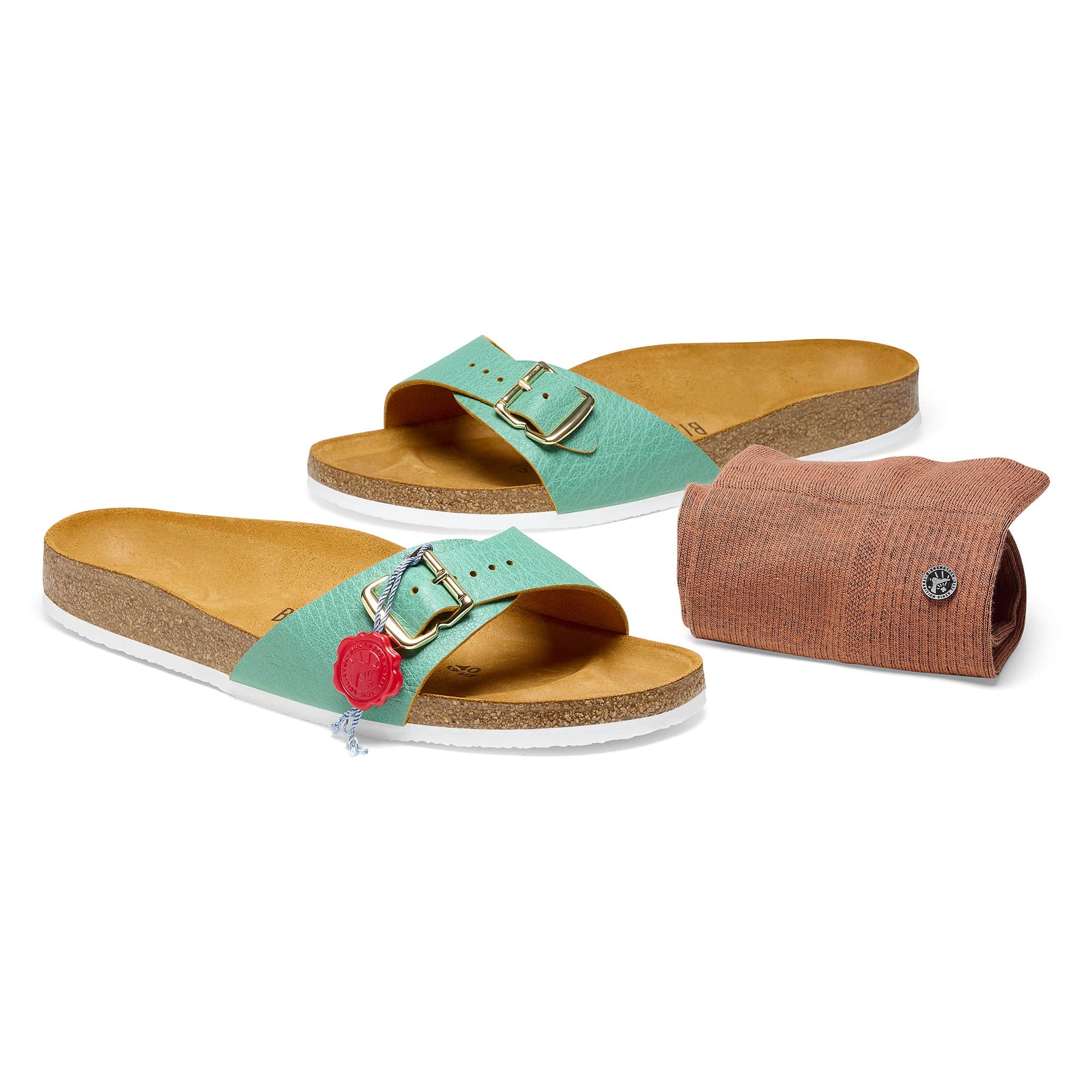 Madrid 1963 Grained Leather Emerald Green + Socke