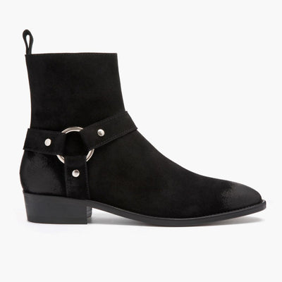 [S] Harness | Black Suede