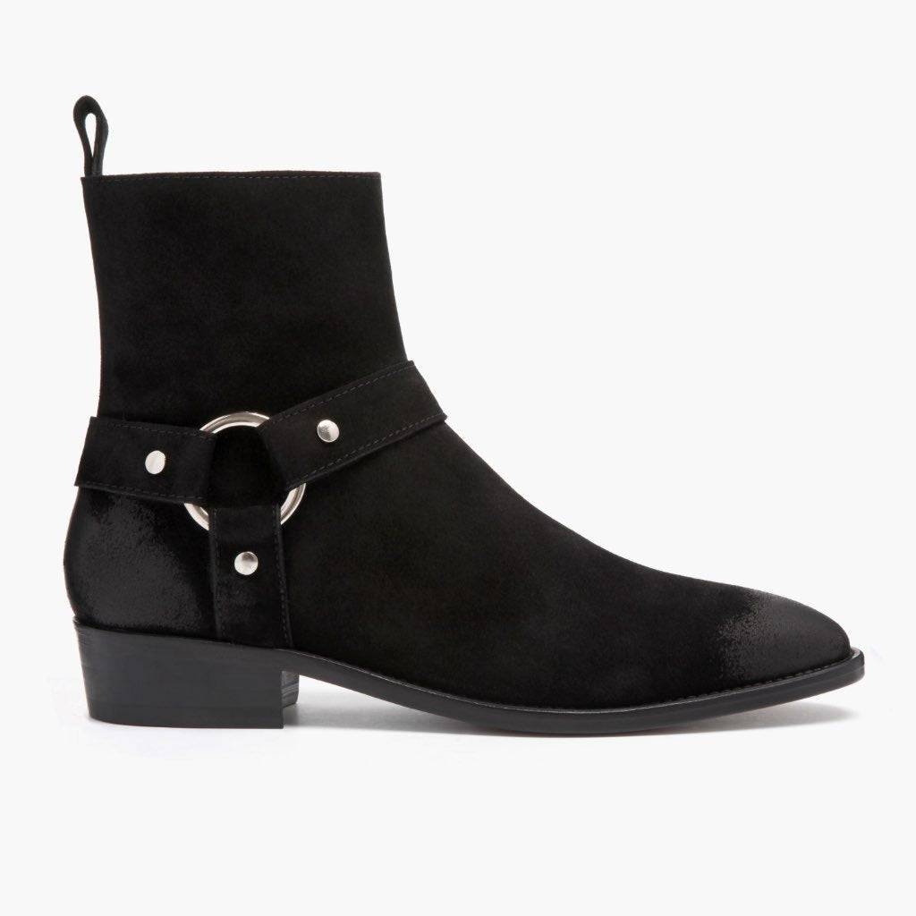 [S] Harness | Black Suede