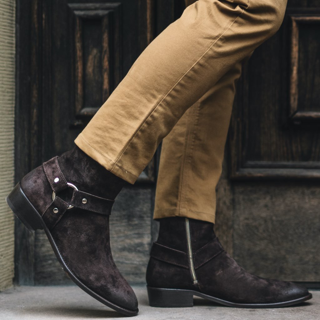 [S] Harness | Dark Brown Suede