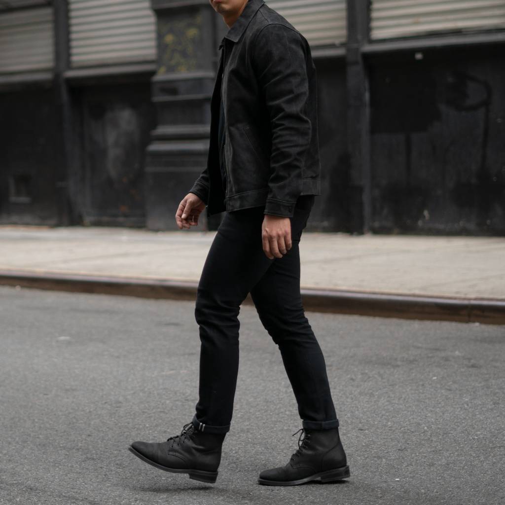 Thursday Boots Pilot Leather Jacket Mens Flight Jacket Black Coffee