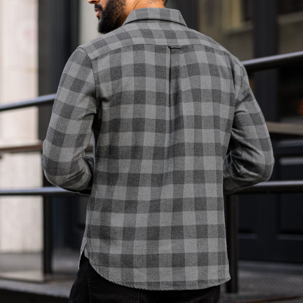 Buffalo Check Shirt Black Grey - Main Image