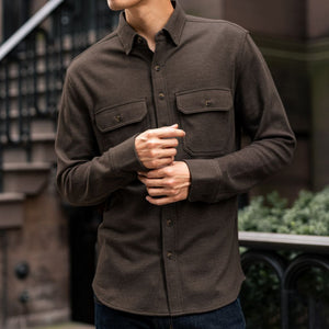 Everyday Button-Down Shirt | Brown (Two Pocket)