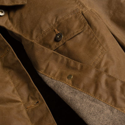 Waxed Canvas Field Jacket | Khaki