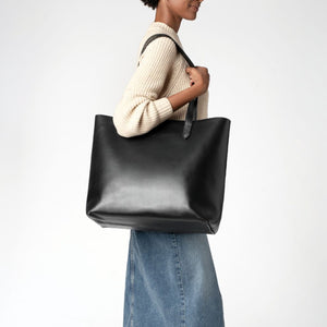 Everyday Tote | Black (XL) (Silver)