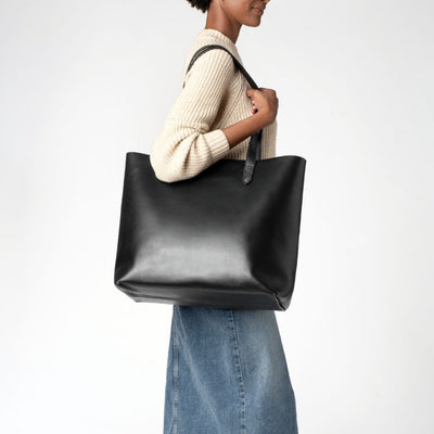 Everyday Tote | Black (XL) (Silver)